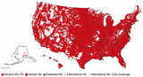 Coverage Map for Straight Talk Wireless on Verizon Towers 4G LTE